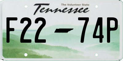 TN license plate F2274P