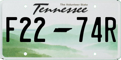 TN license plate F2274R