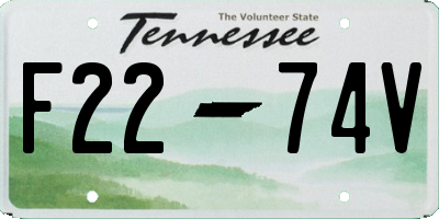 TN license plate F2274V