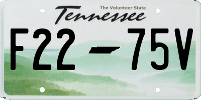 TN license plate F2275V