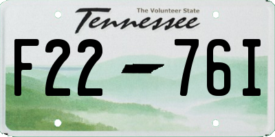 TN license plate F2276I