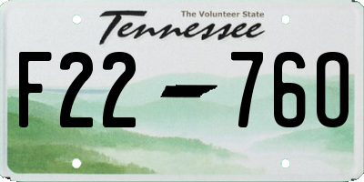 TN license plate F2276O