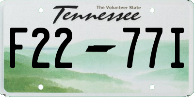 TN license plate F2277I