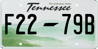 TN license plate F2279B