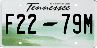 TN license plate F2279M