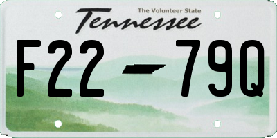 TN license plate F2279Q