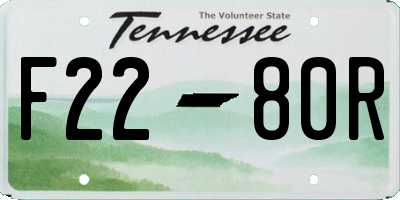 TN license plate F2280R