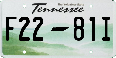 TN license plate F2281I