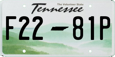 TN license plate F2281P