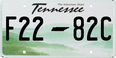 TN license plate F2282C