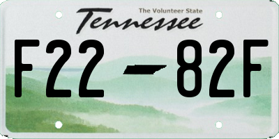 TN license plate F2282F