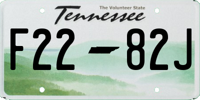 TN license plate F2282J