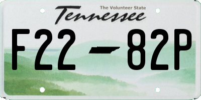 TN license plate F2282P