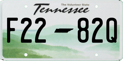 TN license plate F2282Q