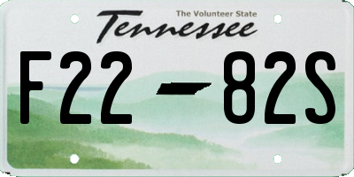 TN license plate F2282S