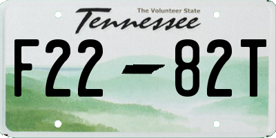 TN license plate F2282T