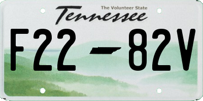 TN license plate F2282V