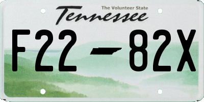 TN license plate F2282X