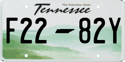 TN license plate F2282Y