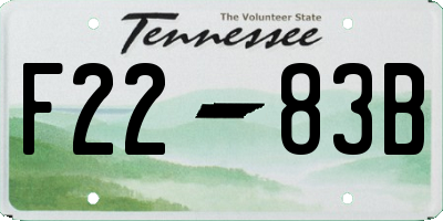 TN license plate F2283B