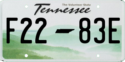 TN license plate F2283E