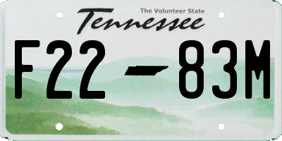 TN license plate F2283M