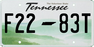 TN license plate F2283T
