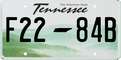 TN license plate F2284B