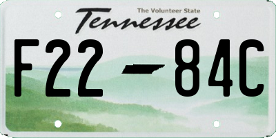 TN license plate F2284C