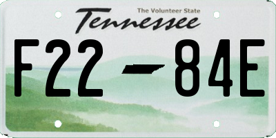 TN license plate F2284E