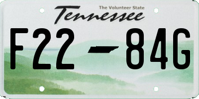 TN license plate F2284G