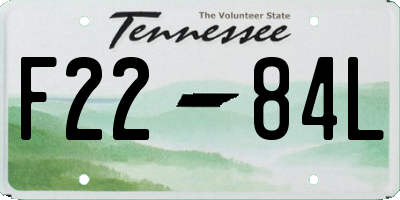 TN license plate F2284L