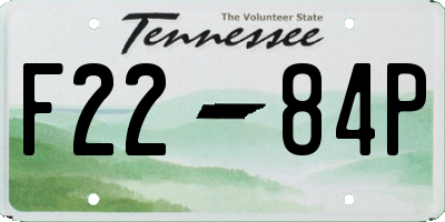 TN license plate F2284P