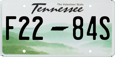 TN license plate F2284S