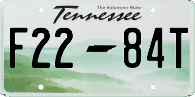 TN license plate F2284T
