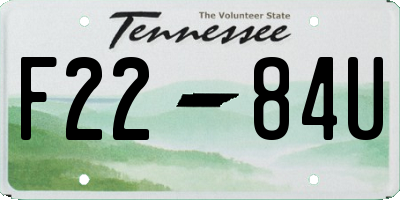 TN license plate F2284U