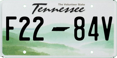 TN license plate F2284V