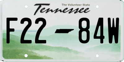 TN license plate F2284W
