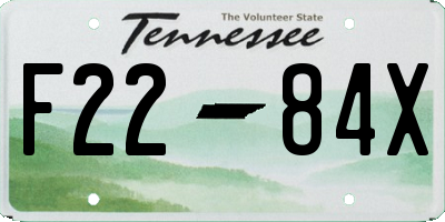 TN license plate F2284X