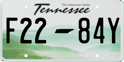 TN license plate F2284Y