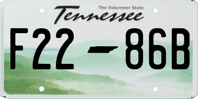 TN license plate F2286B