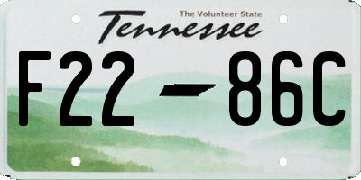 TN license plate F2286C