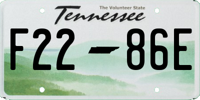 TN license plate F2286E