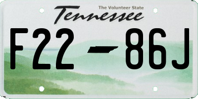 TN license plate F2286J