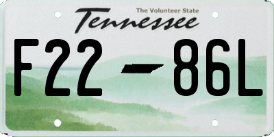 TN license plate F2286L