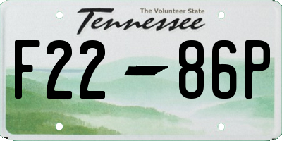 TN license plate F2286P
