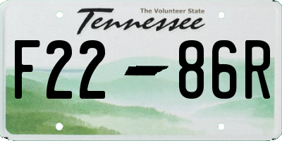 TN license plate F2286R