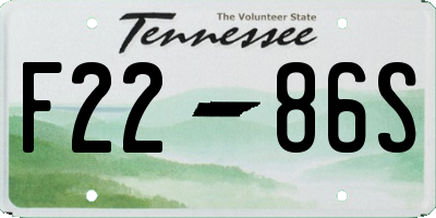 TN license plate F2286S