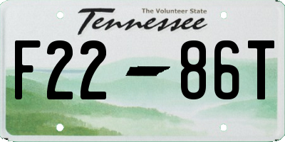 TN license plate F2286T