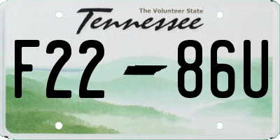 TN license plate F2286U